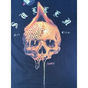 Sullen Artist Series Honeycomb Skull T-Shirt Black Small Stanislaw Wilczynski